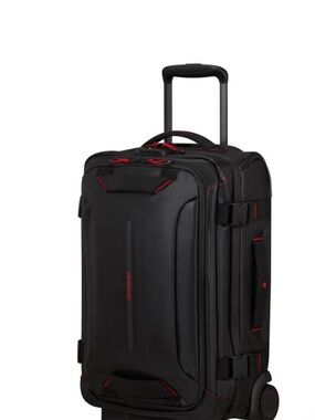Samsonite ECODIVER WHEELED Black Carry-On Roller with Red Trim
